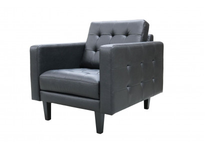 Sessel Club Lounge Designer Lehn Stuhl Polster Sofa 1 Sitzer Fernseh Leder