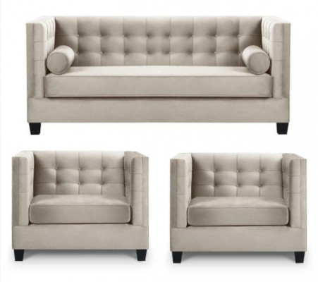 Schlafsofa Taupe Sessel Kreative Möbel Textil Stoff Neu Wohnzimmer Sofa