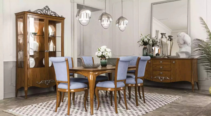 Esszimmer Set Garnitur Tisch 6x Stühle Design Sideboard Möbel Luxus Neu