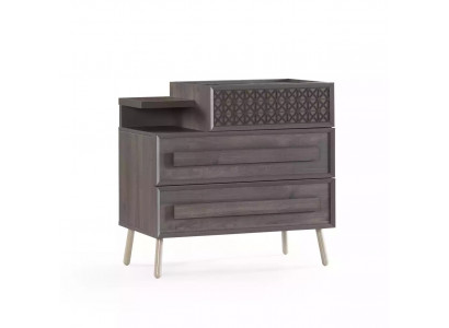 Kommode Schrank Holz Kommoden Schlafzimmer Sideboard Design Grau Luxus