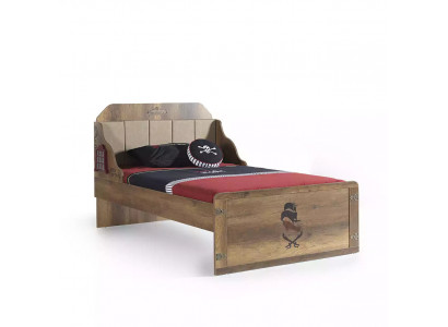Bettrahmen Funktionsbett Ausziehbares Pirat Braun Holz Kinderbett Bett