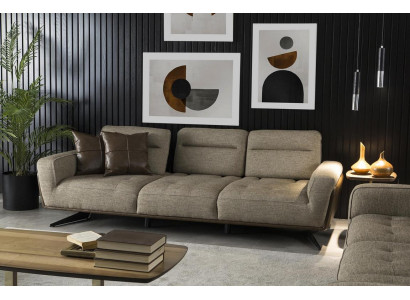 Design Wohnzimmer Set Stoff Sofa Couchgarnitur Sofagarnitur Set Möbel