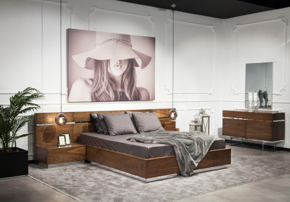 Luxus Schlafzimmer Möbel Kommode Kleiderschrank Nachttische Spiegel 6tlg