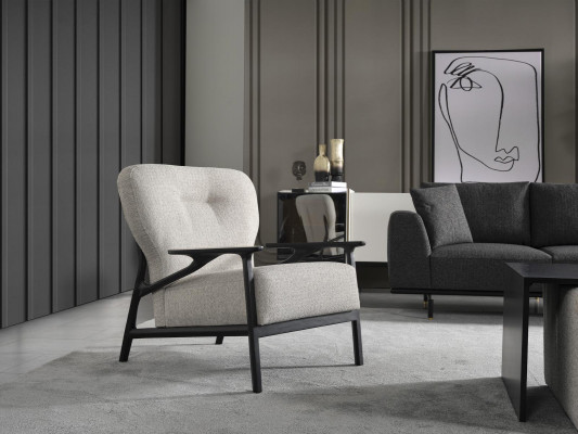 Moderne weiße Sofagarnitur Dreisitzer Sessel Set Polstermöbel Wohnzimmer