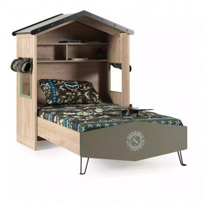 Bettrahmen Kindermöbel Set Kinderzimmer Garnitur Bett Grün 4tlg Holz