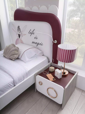 Kindermöbel Luxus Kinderzimmer Garnitur Bett Schreibtisch Regal 4tlg