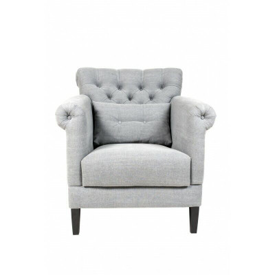 Sessel Club Lounge Designer Stuhl Polster Sofa 1 Sitzer Relax Fernseher Grau