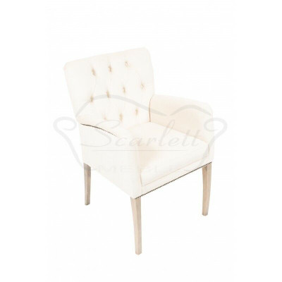 Weiße Chesterfield Sitz-Garnitur Esszimmer Gruppe Stühle x4 Sessel Lehnstühle