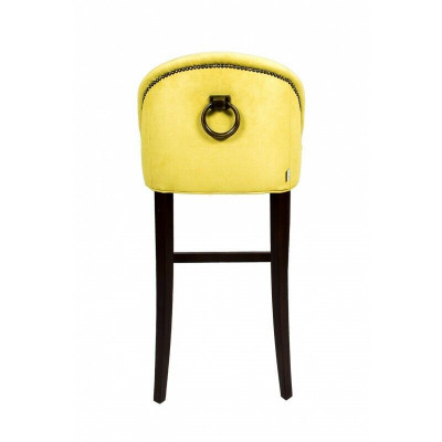 Gelber Barhocker Set Barstühle 6-er Set Stoffsitzer Luxuriöse Sitzmöbel