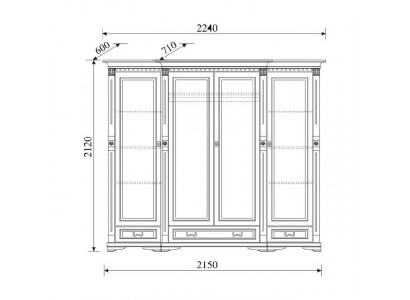Klassische Schränke Schrank Schrankwand Kleiderschrank Massiv Kolonial Stil O4D