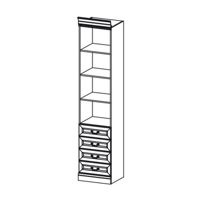 Klassische Schränke Schrank Schrankwand Bücherregal Regal Vitrine - Model BA-6