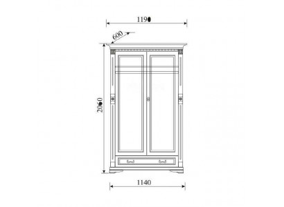 Klassische Schränke Schrank Schrankwand Kleiderschrank Massiv Kolonial Stil O2D