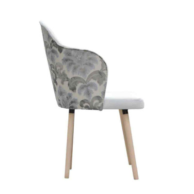 Stuhl 4x Esszimmer Polsterstuhl Fernseh Lounge Club Textil Sitz Sessel Set