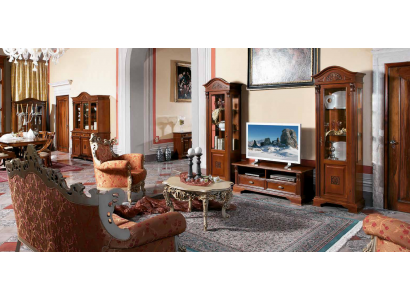 Wohnwand Set Vitrinen Vitrine Kommode Wohnzimmer Möbel Einrichtung Garnitur Massivholz