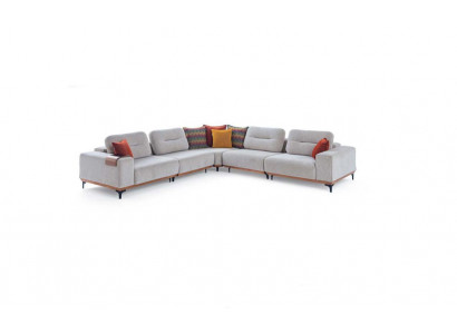 Weißes Exklusives L-Form Polstersofa Designer Ecksofa Wohnzimmer Sitzer