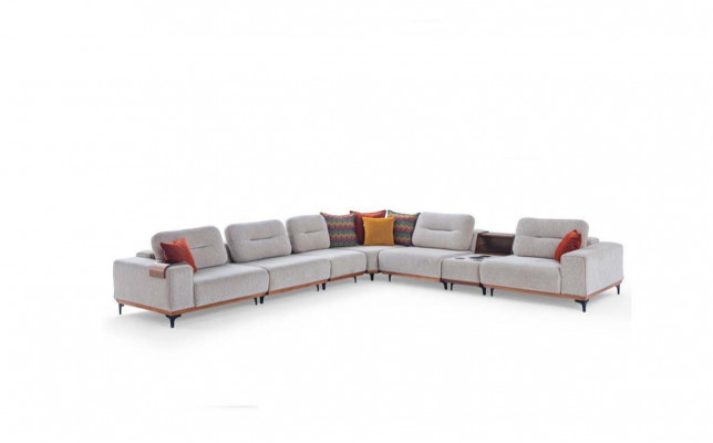 Weißes Ecksofa Designer L-Form Couch Polstersofas Wohnzimmer Couchen