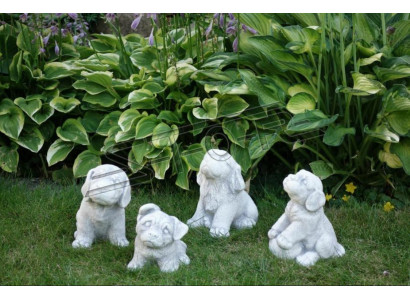 Garten Dekoration Hund Terrasse Stein Figur Figuren Dekorative Statue Weiß