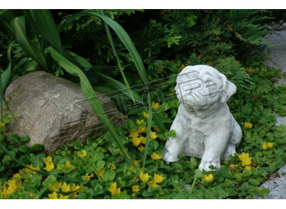 Garten Dekoration Hund Terrasse Stein Figur Figuren Weiß Dekorative Statue