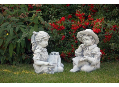 Junge 44cm Figur Statue Figuren Skulptur Statuen Garten