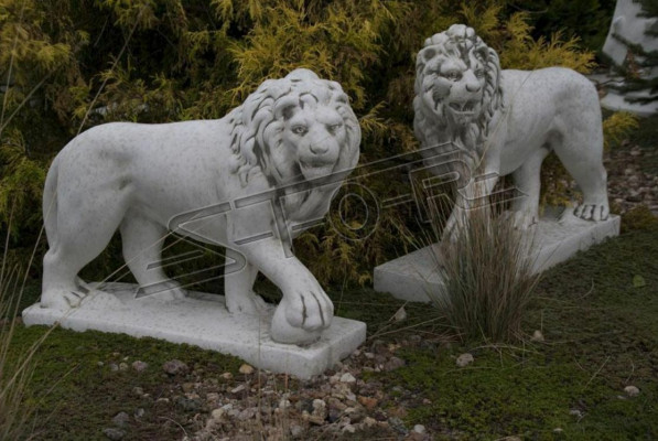Löwe Gartenfigur Terrassen Garten Skulptur Figuren Skulpturen