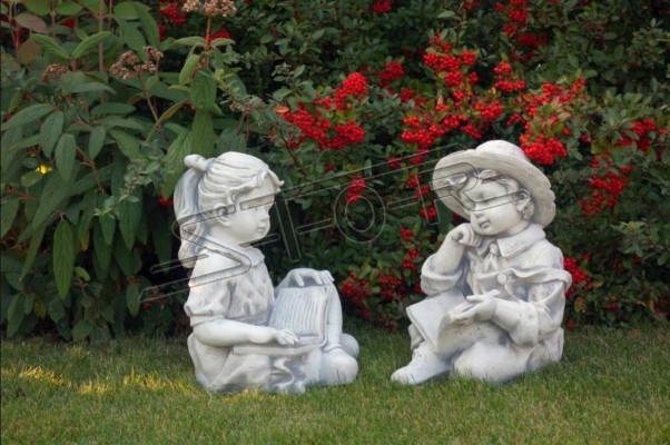 Mädchen Sitzende Figur Statue Dekorative Figuren Skulptur Statuen Garten