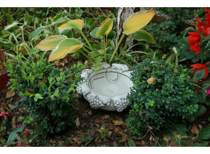 Vogel Tränke Skulptur Design Figur Statue Garten Figuren Statuen Schale
