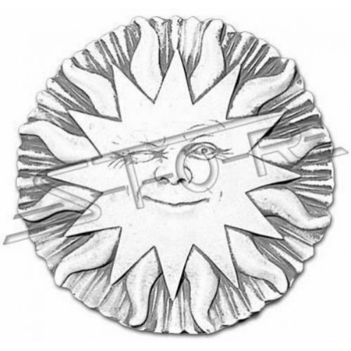 Wandrelief Steinplatte Bild Sonne Antik Stil Relief Steinguss Wand