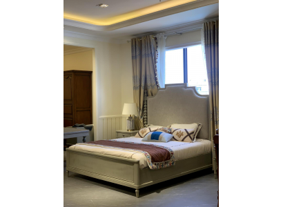 Bett Doppelbett Schlafzimmer Design Betten Moderne Polster Holz Textil Möbel Neu