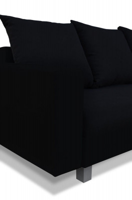 Ecksofa L-Form mit Puff Design Sofa Ecksofa Couch Polster Textil Sofas Neu
