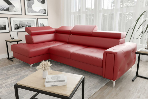 Ledersofa L-Form Couch Wohnzimmer Ecke Design Wohnlandschaft Couchen Sofas Neu