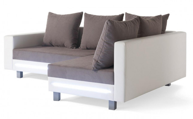 Ecksofa Wohnlandschaft Sofa Couch L Form Polster Couchen Leder Design