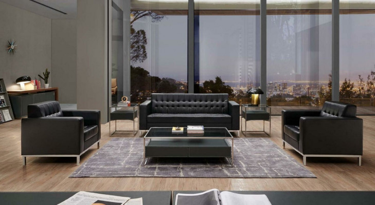 Design Sitz Gruppe Garnitur Couch Sofa Set 3211 Sofas Leder Neu Büro Einrichtung