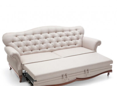 Chesterfield Schlafsofa Sofa mit Bettfunktion Dreisitzer Couch Textil