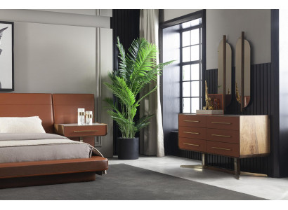 Luxus Sideboard Designer Kommode mit goldenen Füßen Kommoden Schrank