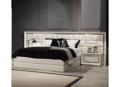 Luxus Möbel Bett 160x200 cm Doppelbett Möbel modernen in Weiß Bettgestelle