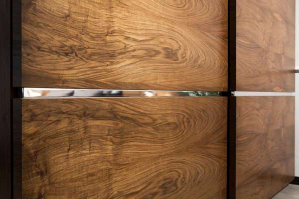 Großer Schwebetüren Schrank Kleiderschrank Brauner Kleiderschränke 265cm