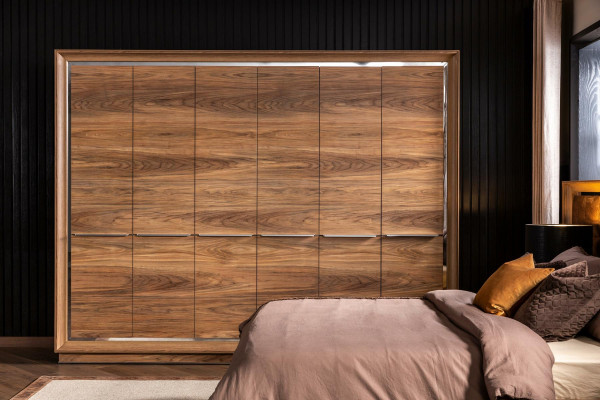 Kleiderschrank 6 türiger Schrank Schlafzimmer Möbel Kleiderschränke