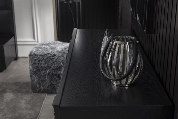 Schlafzimmer Garnitur 4tlg. in schwarz Luxusgarnitur mit Stauraum Neu