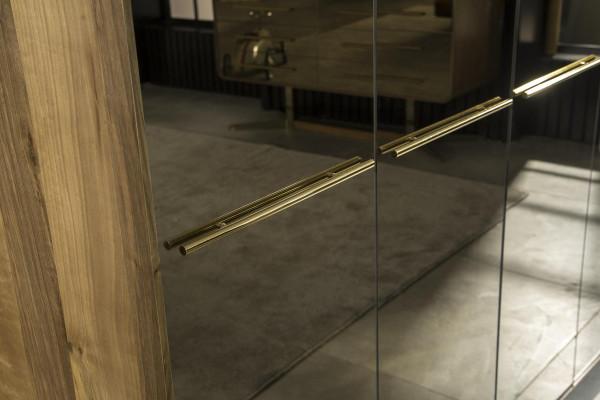 Schlafzimmer Kommode Kleiderschrank Möbel Einrichtung Glasschrank 2tlg.
