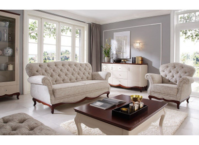 Sitzpolster Chesterfield Sofagarnitur Sofa Couch 2tlg. Sofas Couchen 3+1
