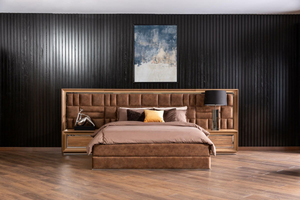 Schlafzimmer Set Komplett Kleiderschrank Nachttische Bett Schrank 5tlg.