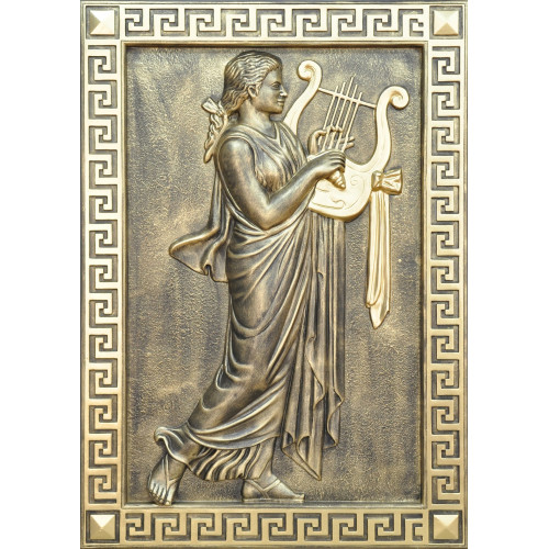 Musik Wandrelief Antik Stil Relief Wand Gemälde Antike Handarbeit Gott Bild Neu