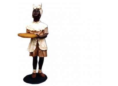 Design Frau mit Blatt Figur Statue Skulptur Figuren Skulpturen Dekoration 7036