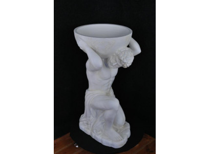 Vase Statur Atlas Eisfach Skulptur Figur Blumen Vasen Skulpturen Figuren Globus