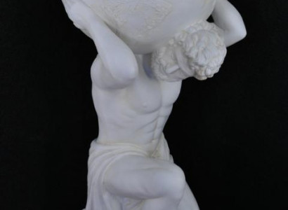 Vase Statur Atlas Eisfach Skulptur Figur Blumen Vasen Skulpturen Figuren Globus