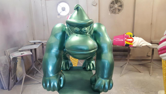 Designer Figur Statue Moderne Figuren Statuen Dekoration Deko Gorilla Garten Neu