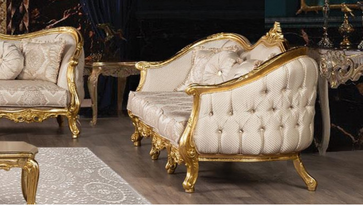 Barock Sofagarnitur 3+1+1 Sitzer Chesterfield Sofa Sofas Sessel Sitz Garnitur