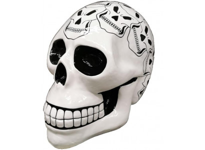 Designer Figur Moderne Figuren Dekoration Schädel Deco Garten Skulptur Skulpture