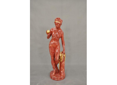 Antik Marmor Stil Statue Eva mit Apfel XXL Figur Statuen Skulptur Deko PG0010