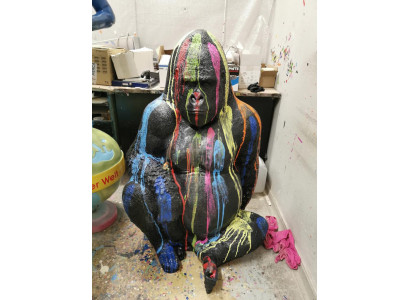 Figuren Statuen Dekoration Deko Gorilla Garten Neu Designer Figur Statue Moderne